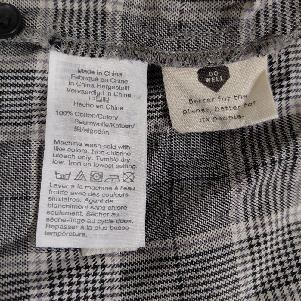 Madewell LS Plaid Westlake Boxy Button-up 100% Cotton Gray Size XL - Picture 8 of 9